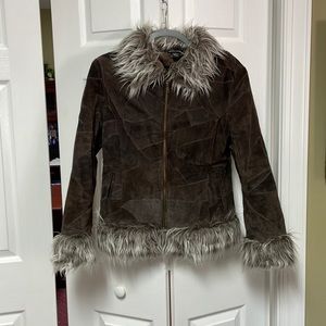 Wet Seal brown leather jacket. Size medium